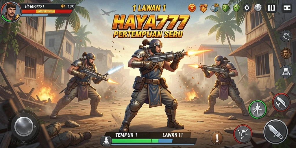 Antarmuka HAYA777 saat pertarungan 1 lawan 1 yang seru dan menegangkan.