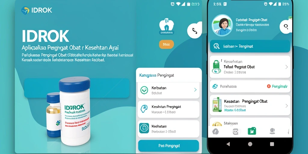 Tampilan antarmuka IDROK yang modern dan fungsional untuk Pengingat Obat.