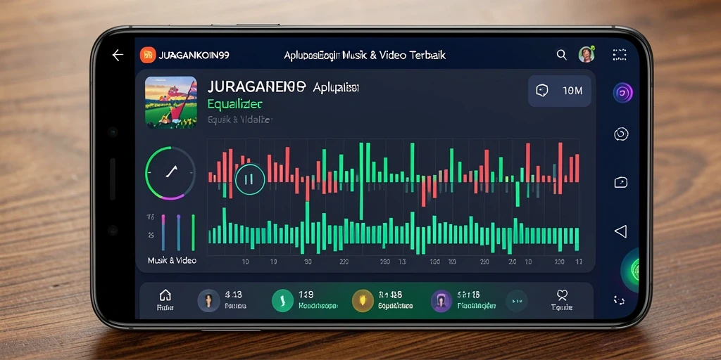 Antarmuka JURAGANKOIN99 dengan pengaturan equalizer yang mudah digunakan.