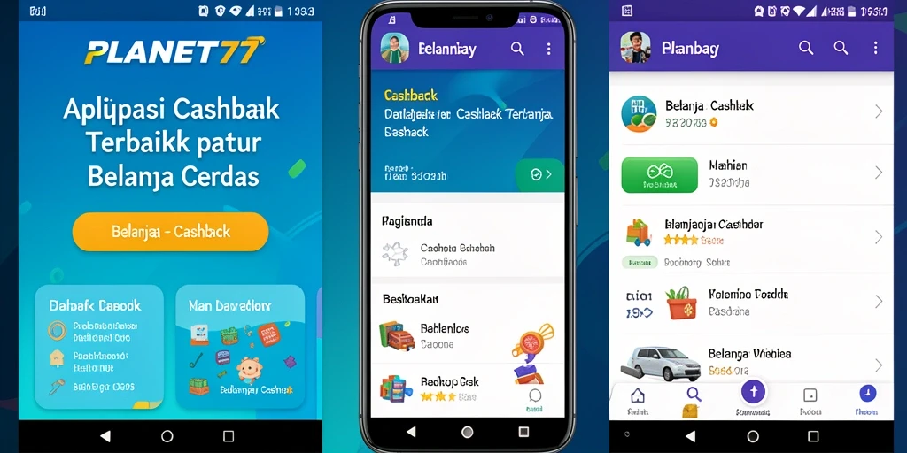 Tampilan antarmuka PLANET77 dengan fitur Cashback yang menarik.