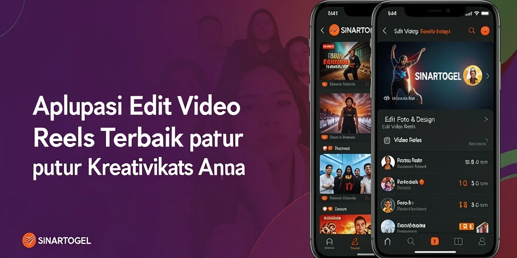 Antarmuka SINARTOGEL yang menarik untuk editing video Reels.