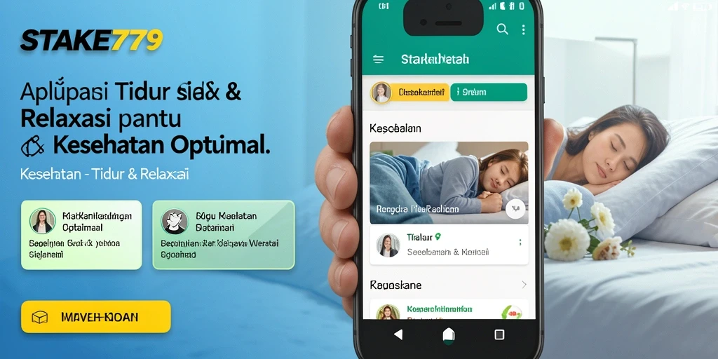Tampilan antarmuka STAKE779 untuk tidur dan relaksasi yang menarik.