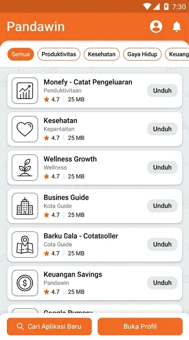 Pandawin - Portal Aplikasi Populer dan Kanal Uji Terpercaya